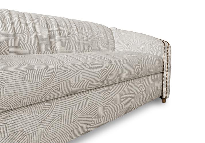 Premium Comfort Beiges Geschwungenes Sofa