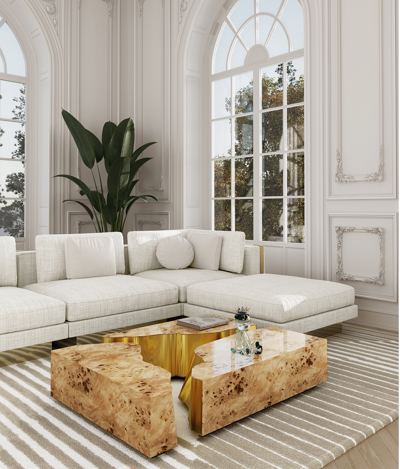 Fissure Poplar‑Couchtisch