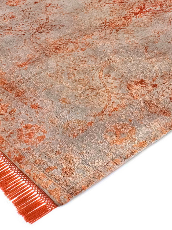 Copper Orange Naturgrau Teppich | Größe: 122 x 183 cm