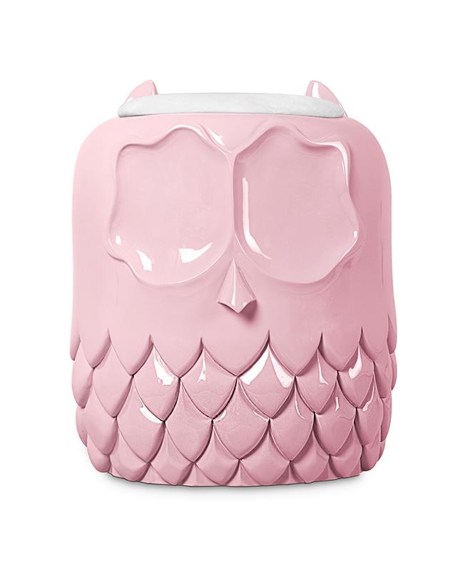 Weise Eulen‑Hocker