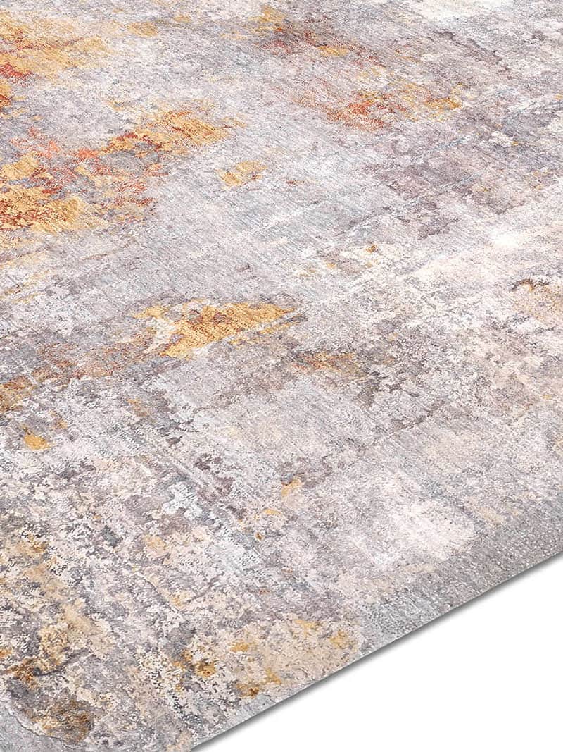 Stereo Gold auf Grau Mix Teppich | Größe: 274 x 365 cm