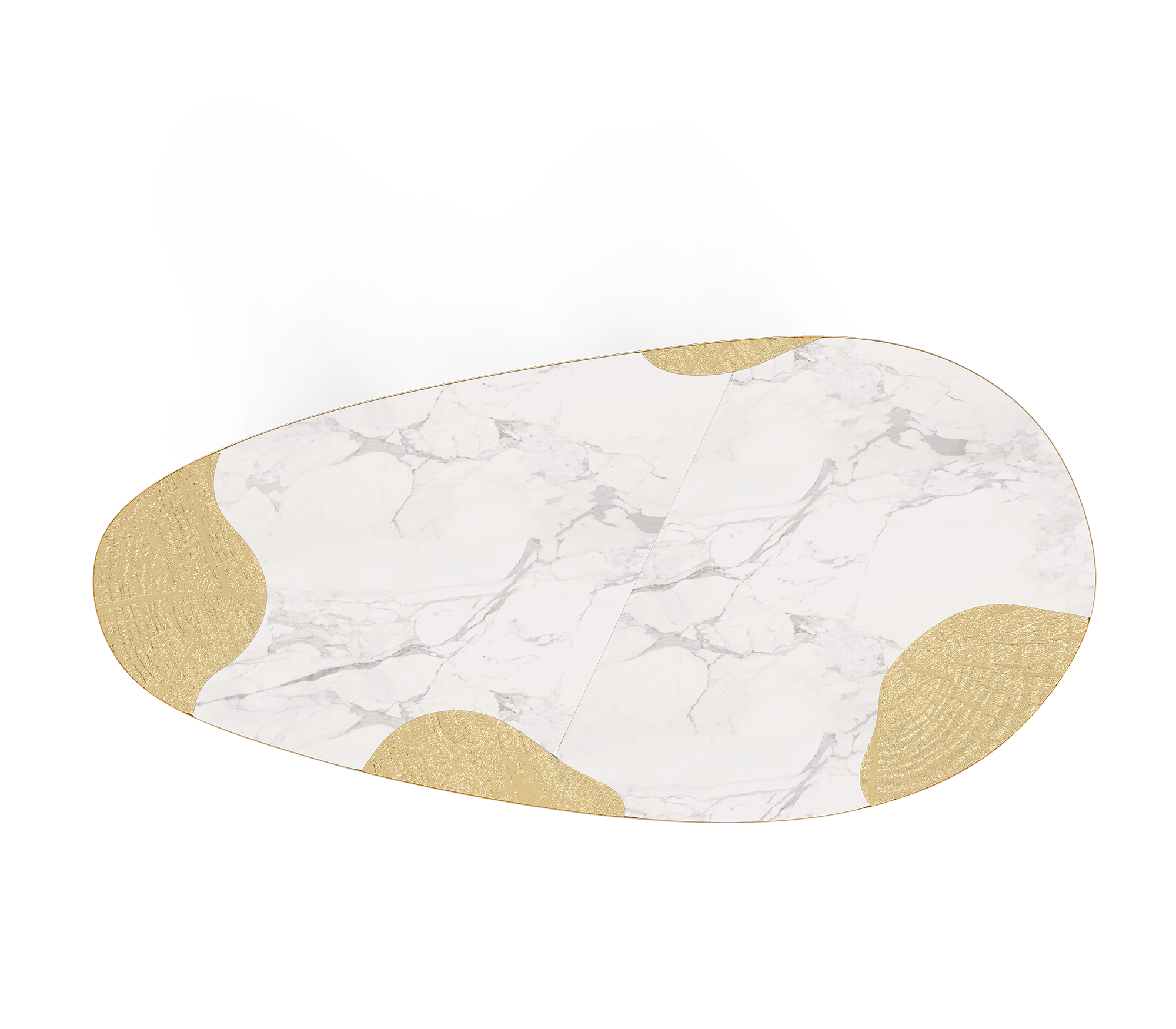 Athena Carrara Marmor & Gold Esstisch