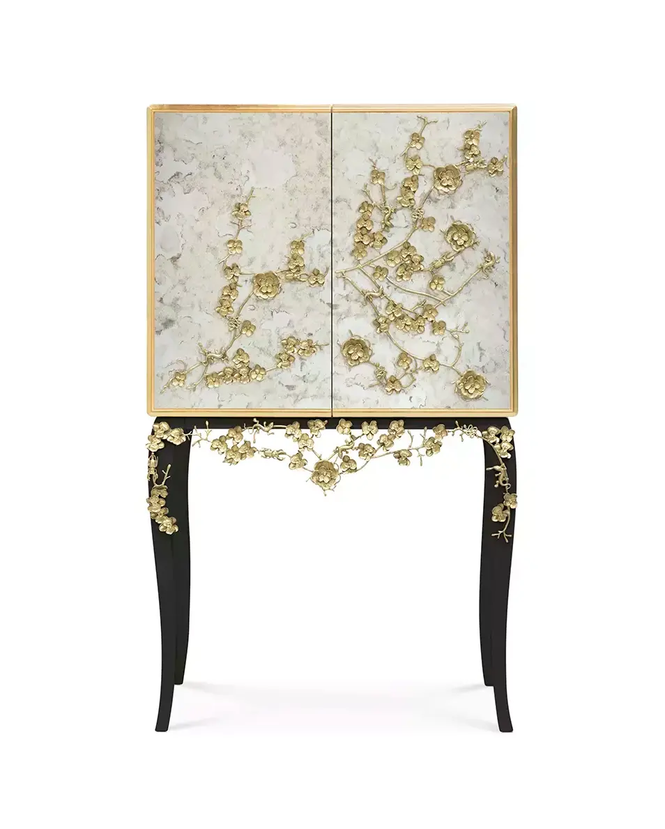 Mirage Gealterter Spiegel‑Barschrank