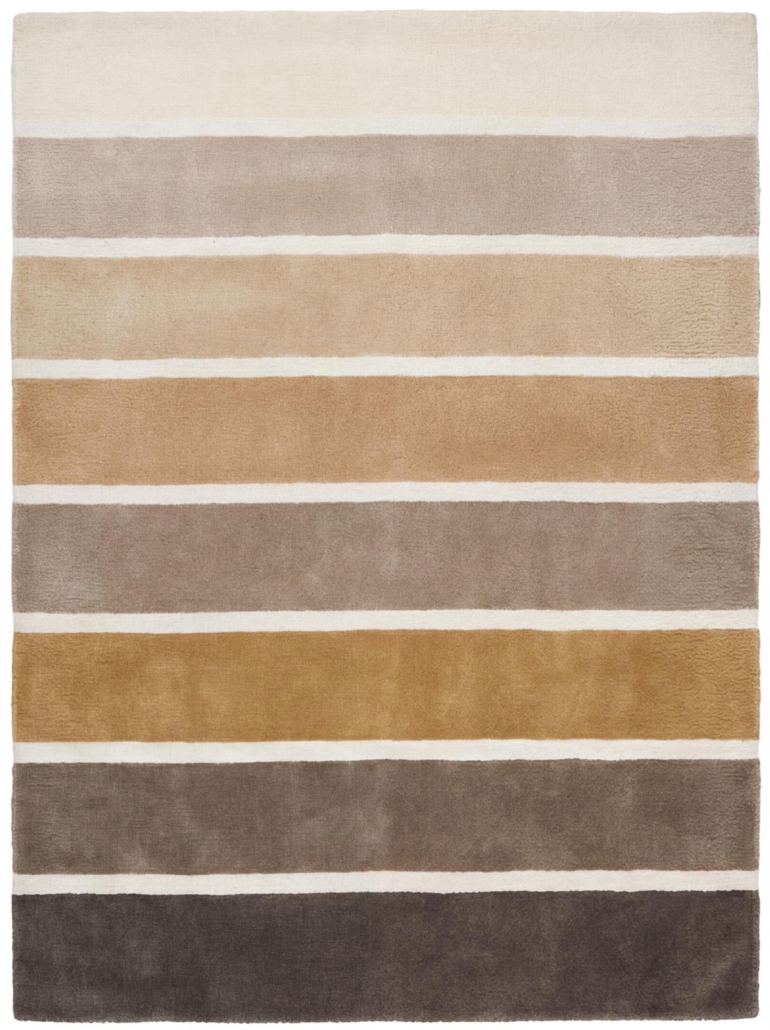 Layered Stripes Brown Teppich