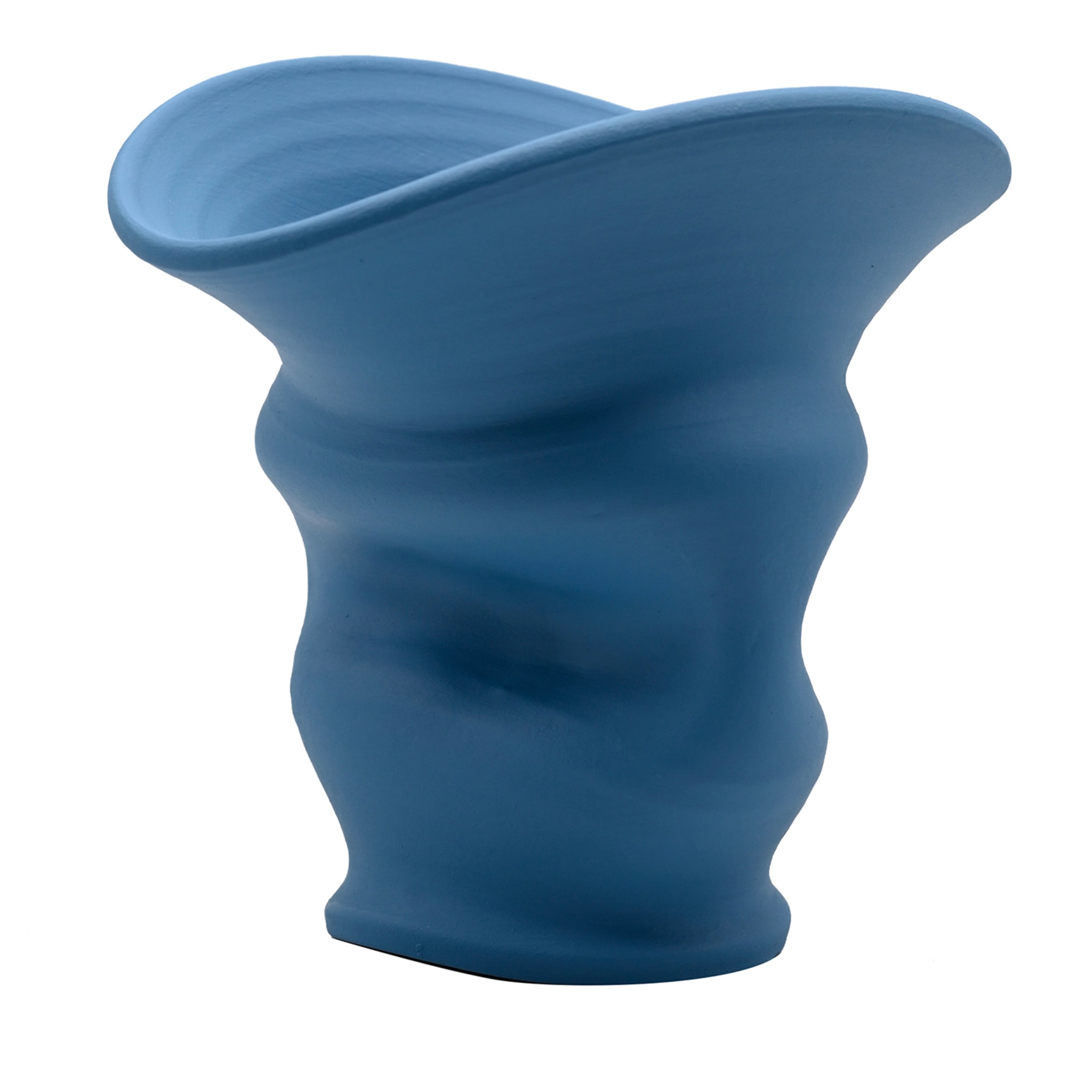 Hellblaue handgeformte Vase