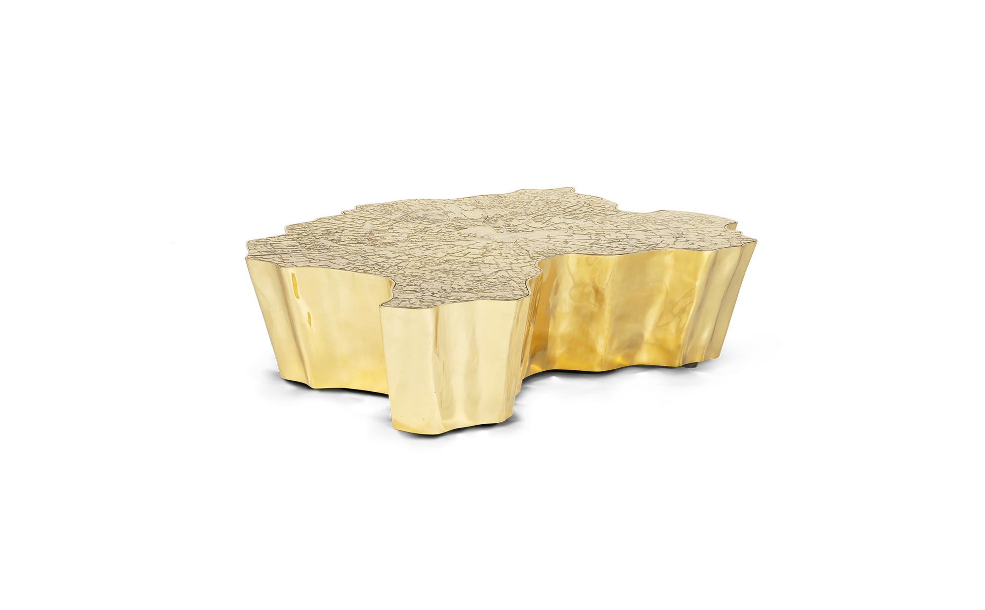 Paradise Gold‑Couchtisch | Dimensions: B 138 x T 95 x H 36 cm