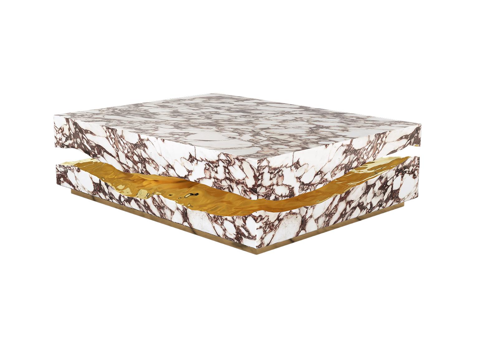 Boulder Calacatta Violla Marmor Tisch