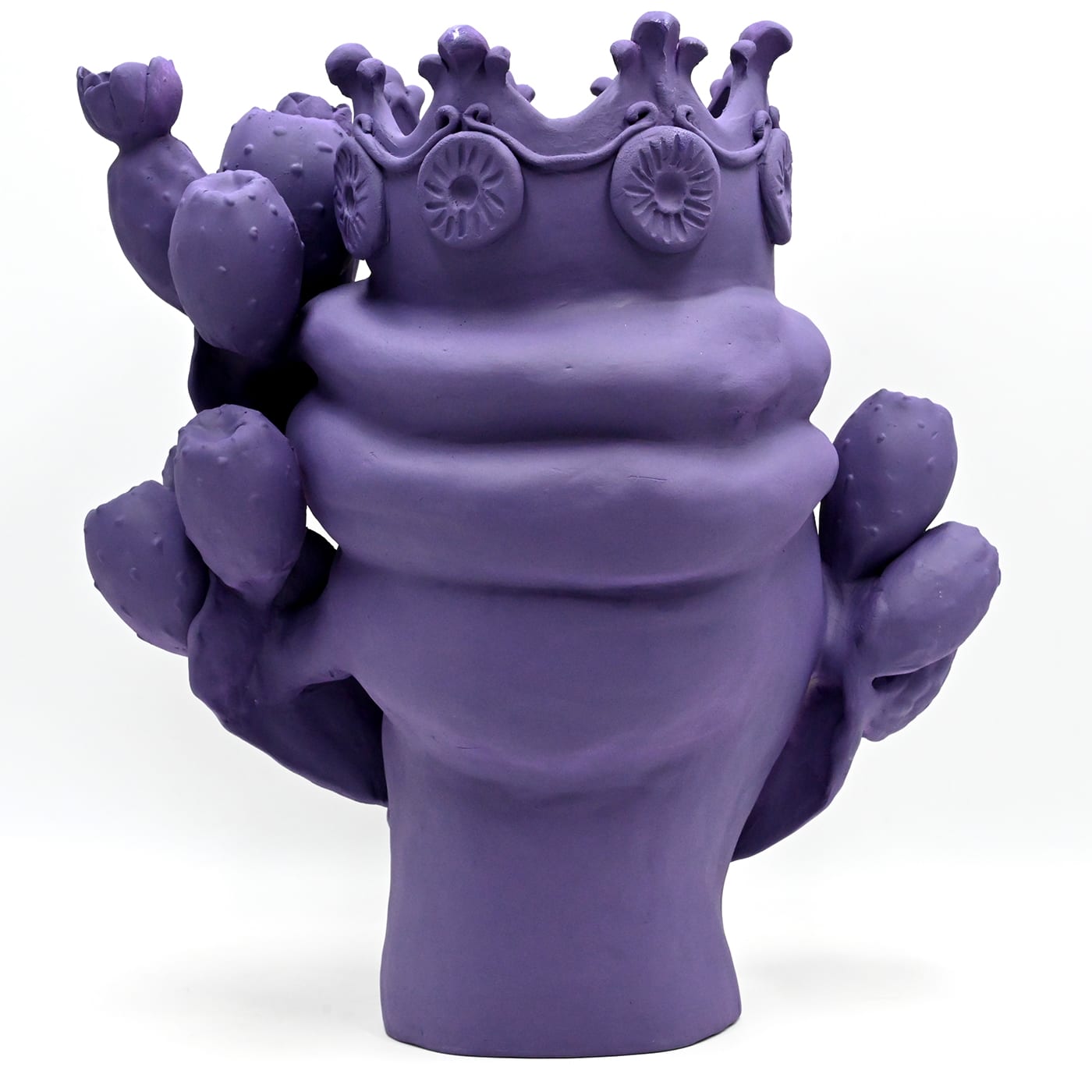 Maure‑Kopf violette Skulptur
