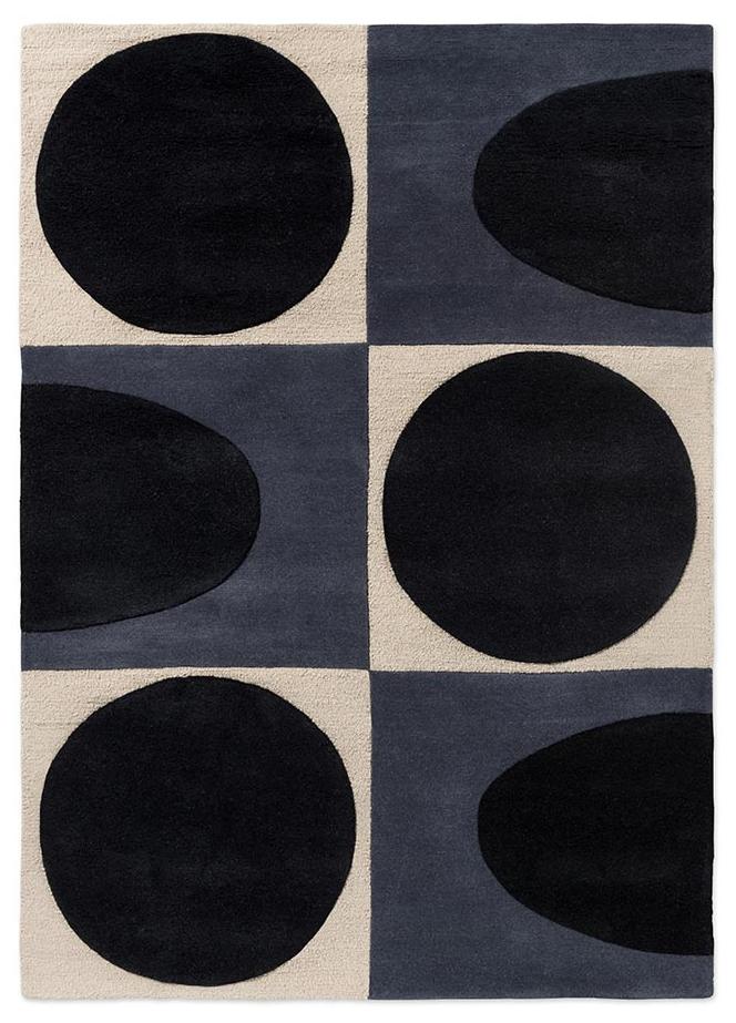 Spot Square Blue/Navy Teppich | Größe: 160 × 230 cm