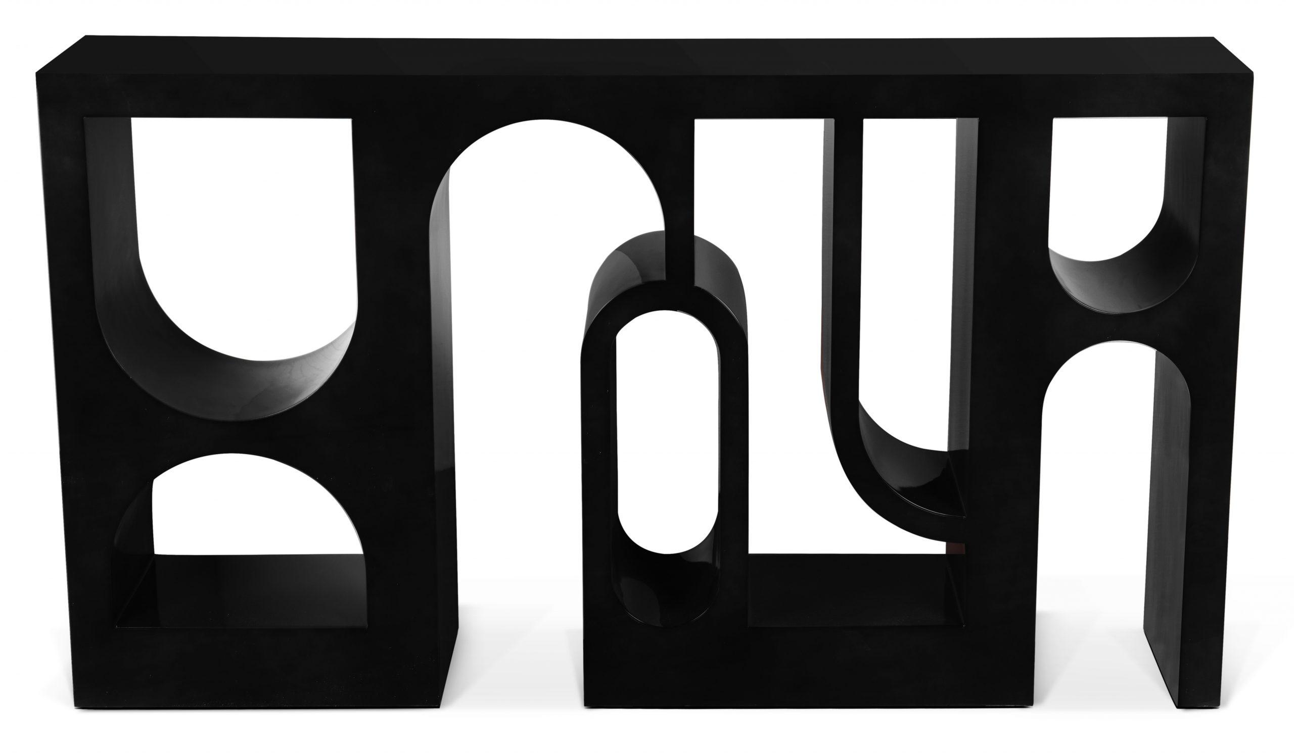 Hochglanz-Schwarzer Premium-Konsolentisch