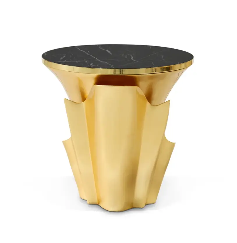 Solstice Blattgold‑Beistelltisch