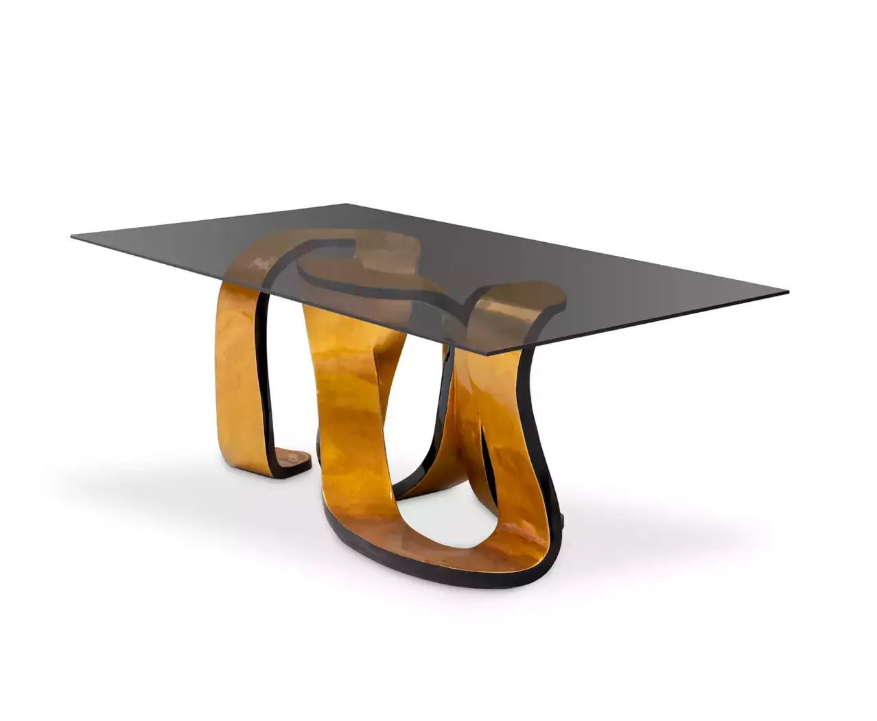 Ribbon Blattgold‑Esstisch