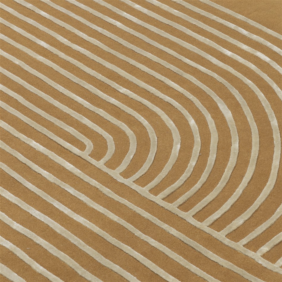 Stripes Gold Teppich