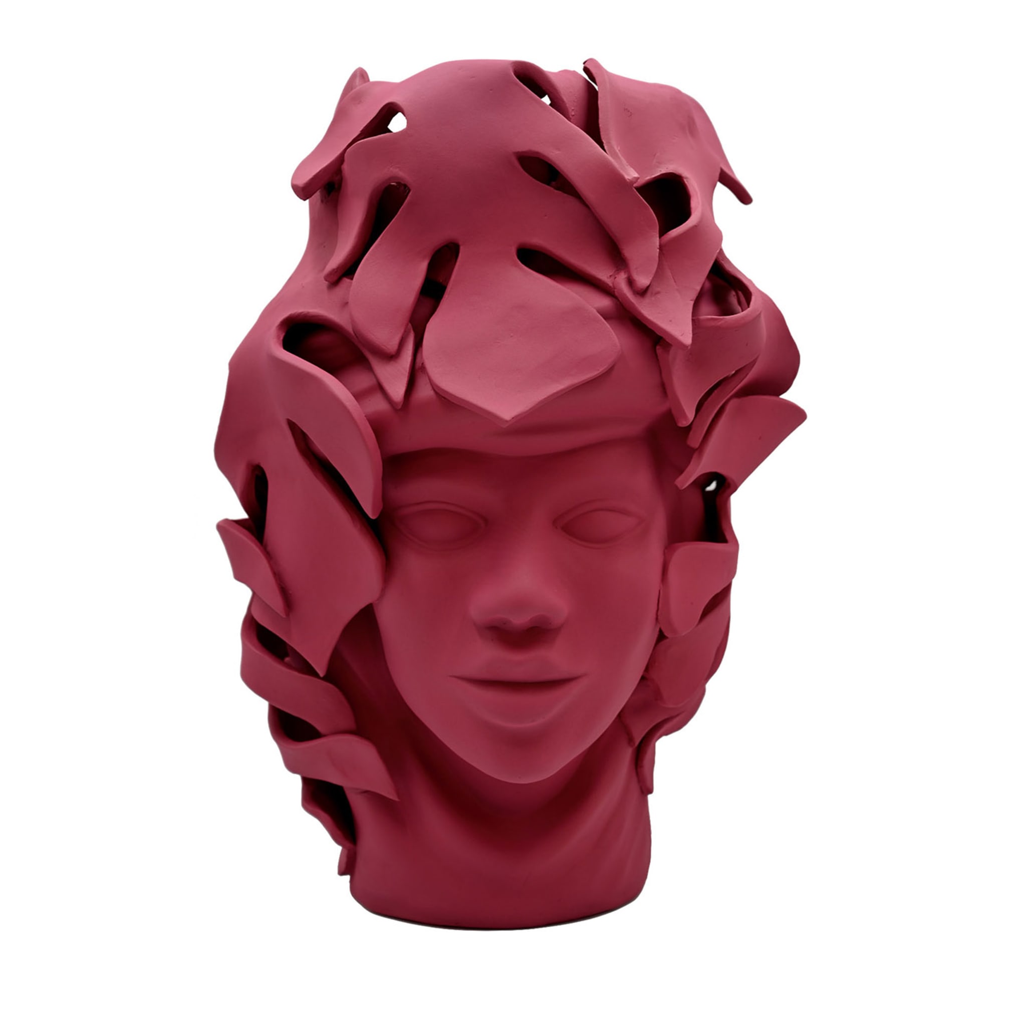 Maure‑Kopf rosa Skulptur