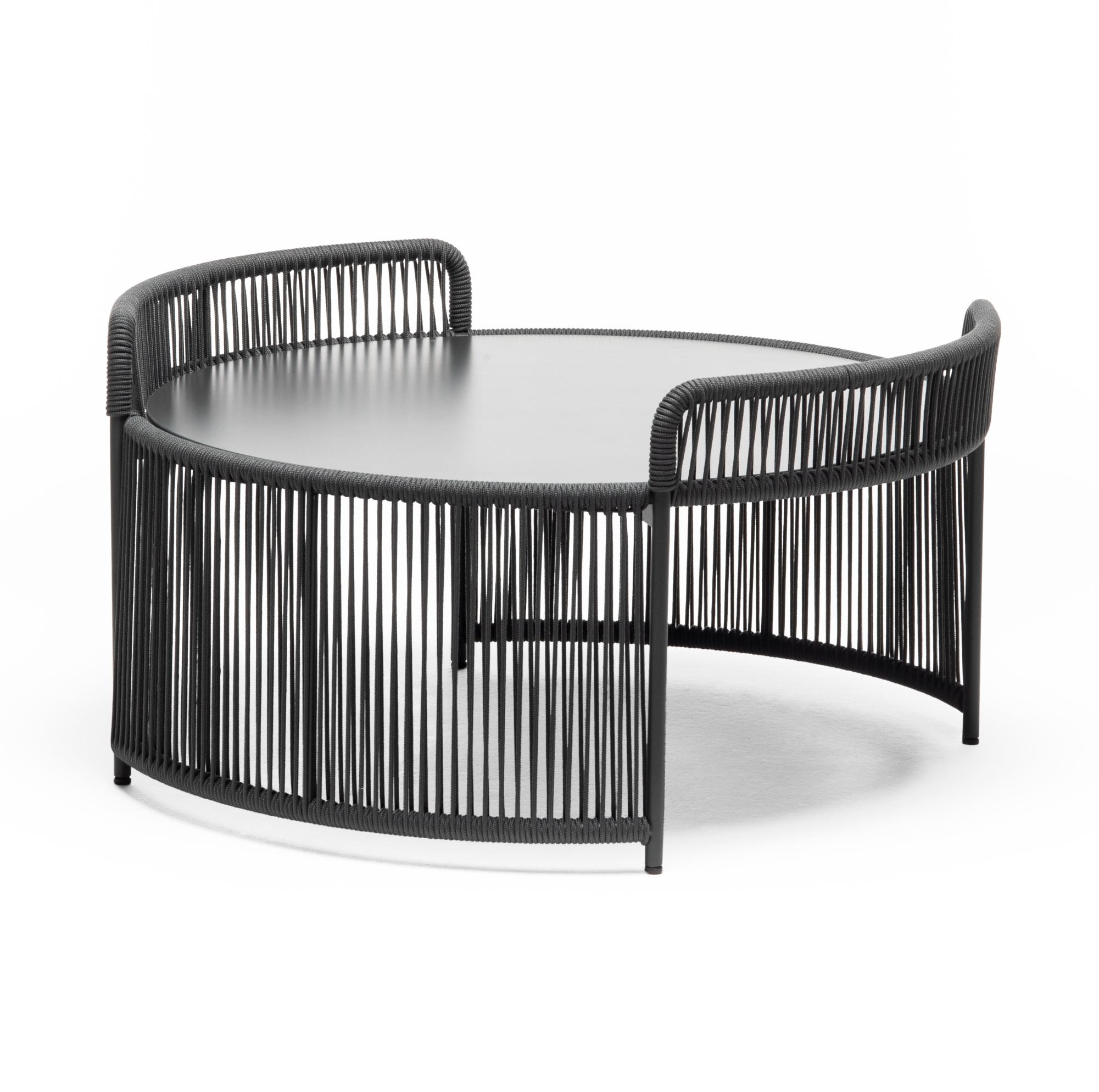 Altana ME Runder Anthrazitfarbener Outdoor-Loungetisch
