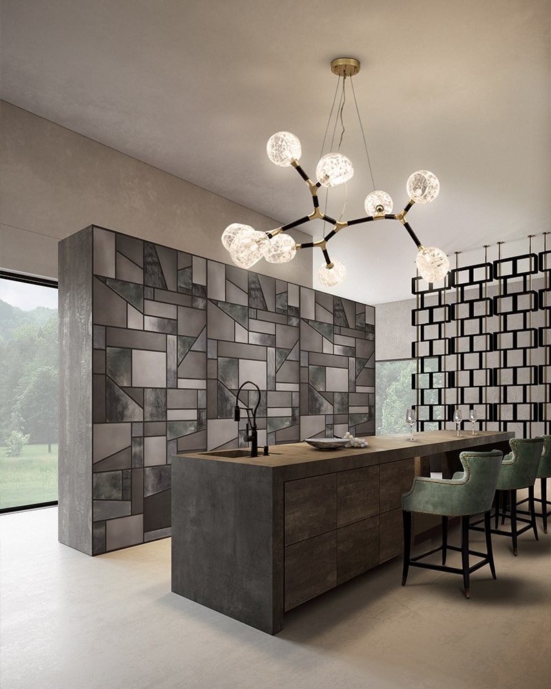 Multi-Shade Irregular Große Pendelleuchte