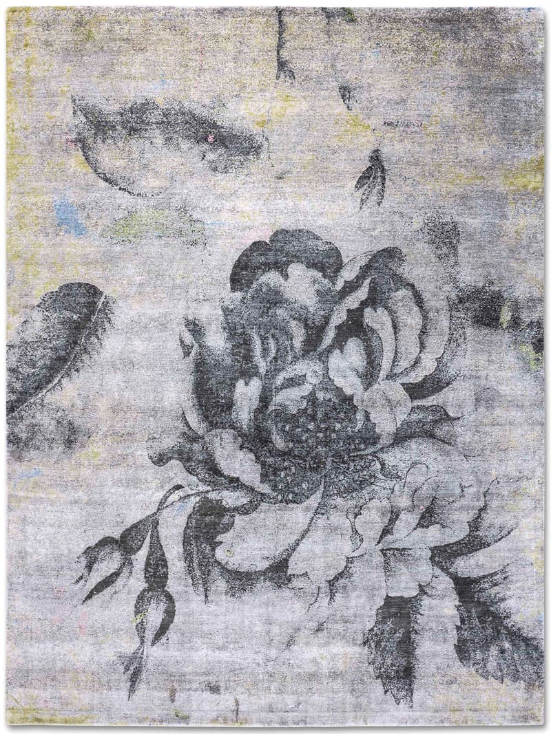 Flowers Original auf Grau Teppich