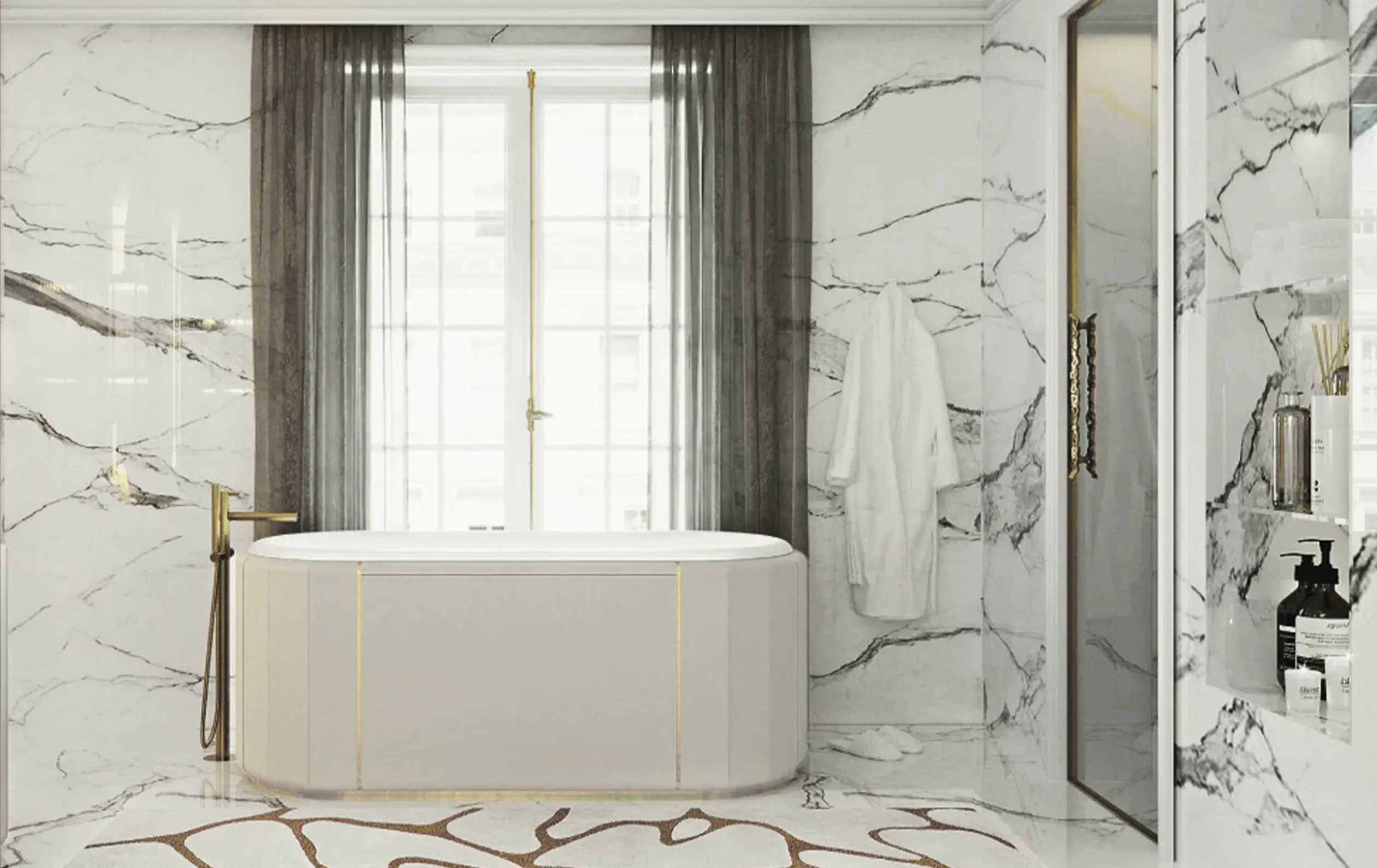 Regal Schwarzer Einbaubadewanne - 3