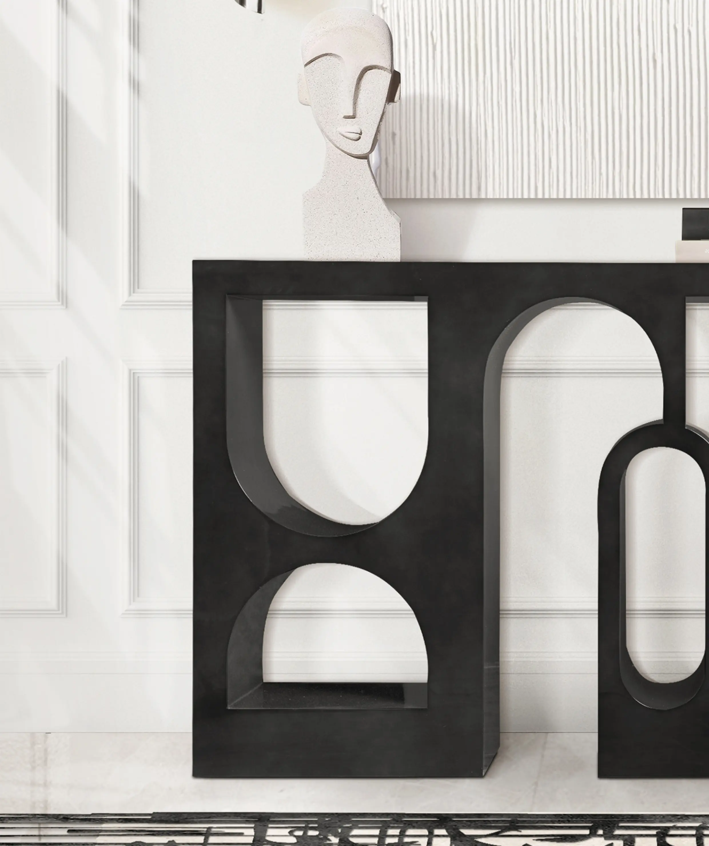 Hochglanz-Schwarzer Premium-Konsolentisch