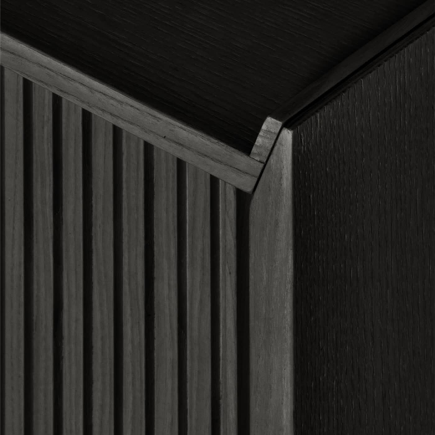 Sipario Niedriges schwarzes Sideboard mit 2 Türen