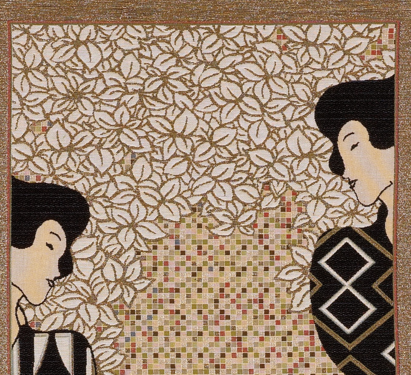 Dame nach Klimt Wandteppich