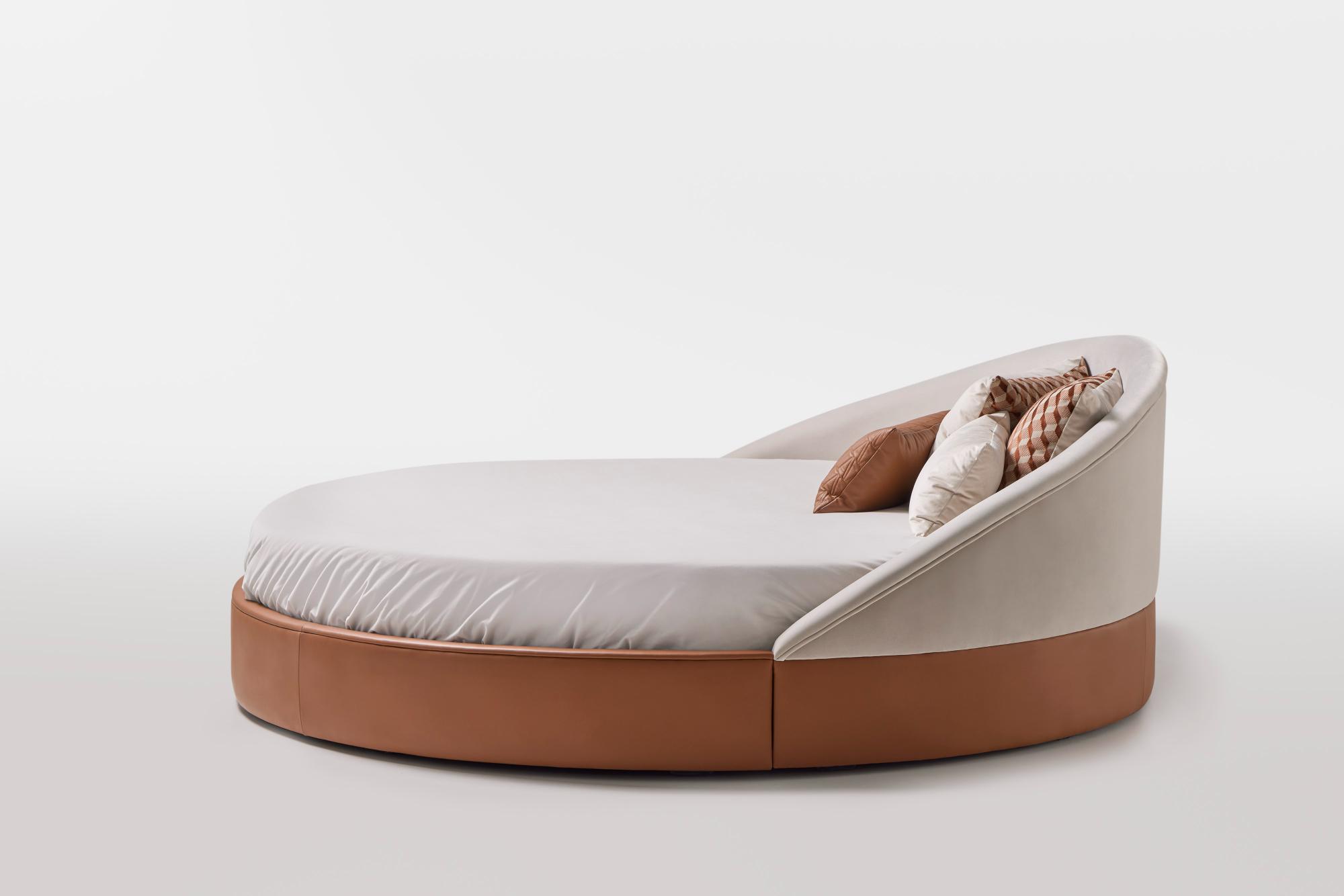 Arco Rundes Lederbett