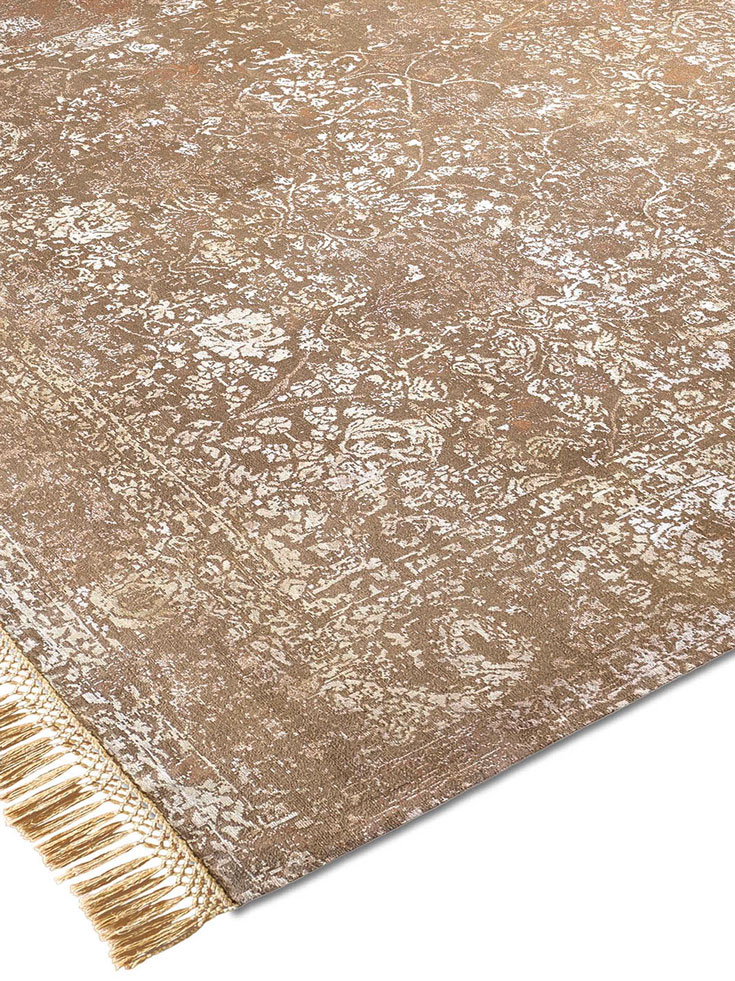 ZeroPile Ex Tiefviolett auf Beige‑Mix Teppich | Größe: 140 x 210 cm