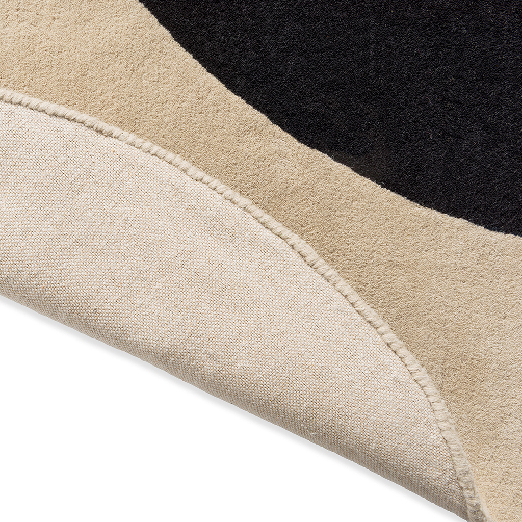 Flower Spot Ecru/Schwarz 158409 Teppich | Größe: Ø 200 cm