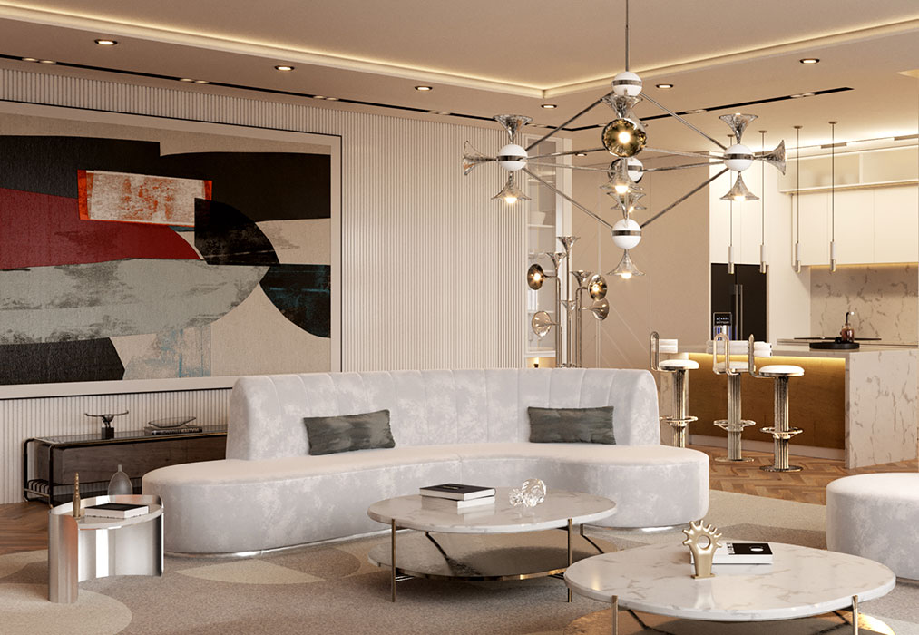 Franklin Scott Ovaler Beistelltisch