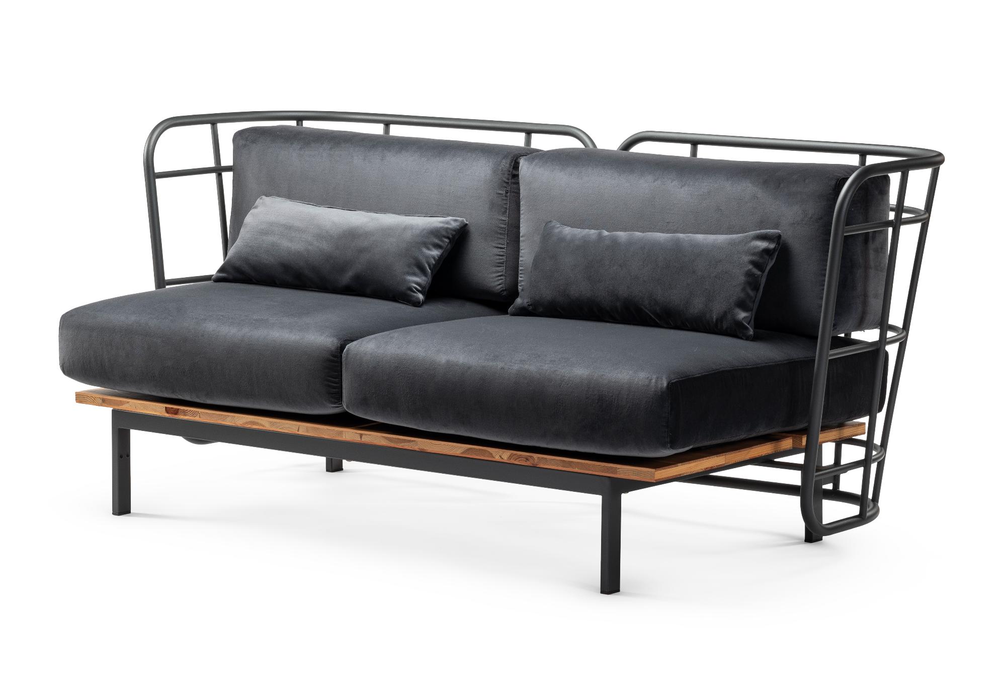 Jujube D Schwarzes Outdoor-Sofa