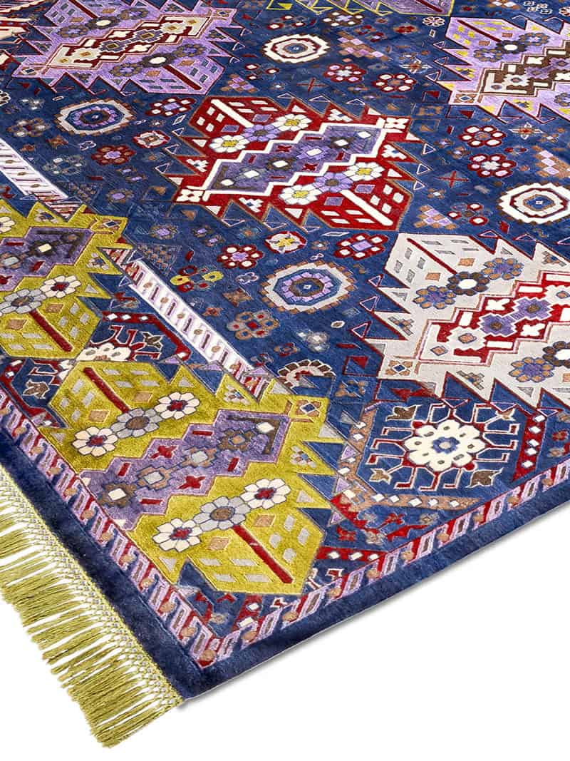 NewTribal Colorful auf Mitternachtsblau Teppich | Größe: 183 x 274 cm