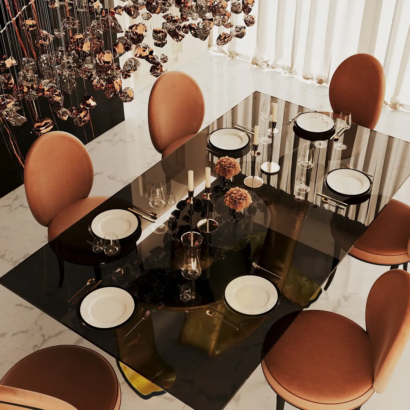 Mistral Stoff‑Esszimmerstuhl - 1