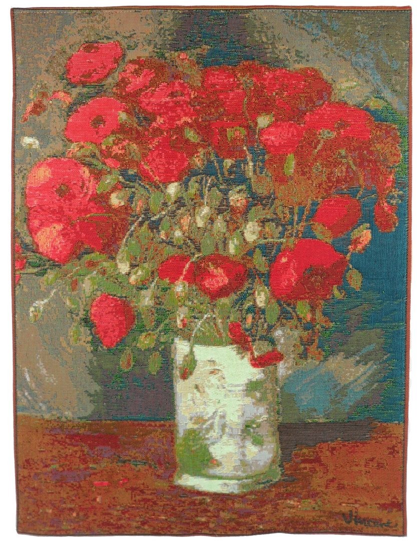 Vase mit Mohnblumen von Van Gogh Wandteppich