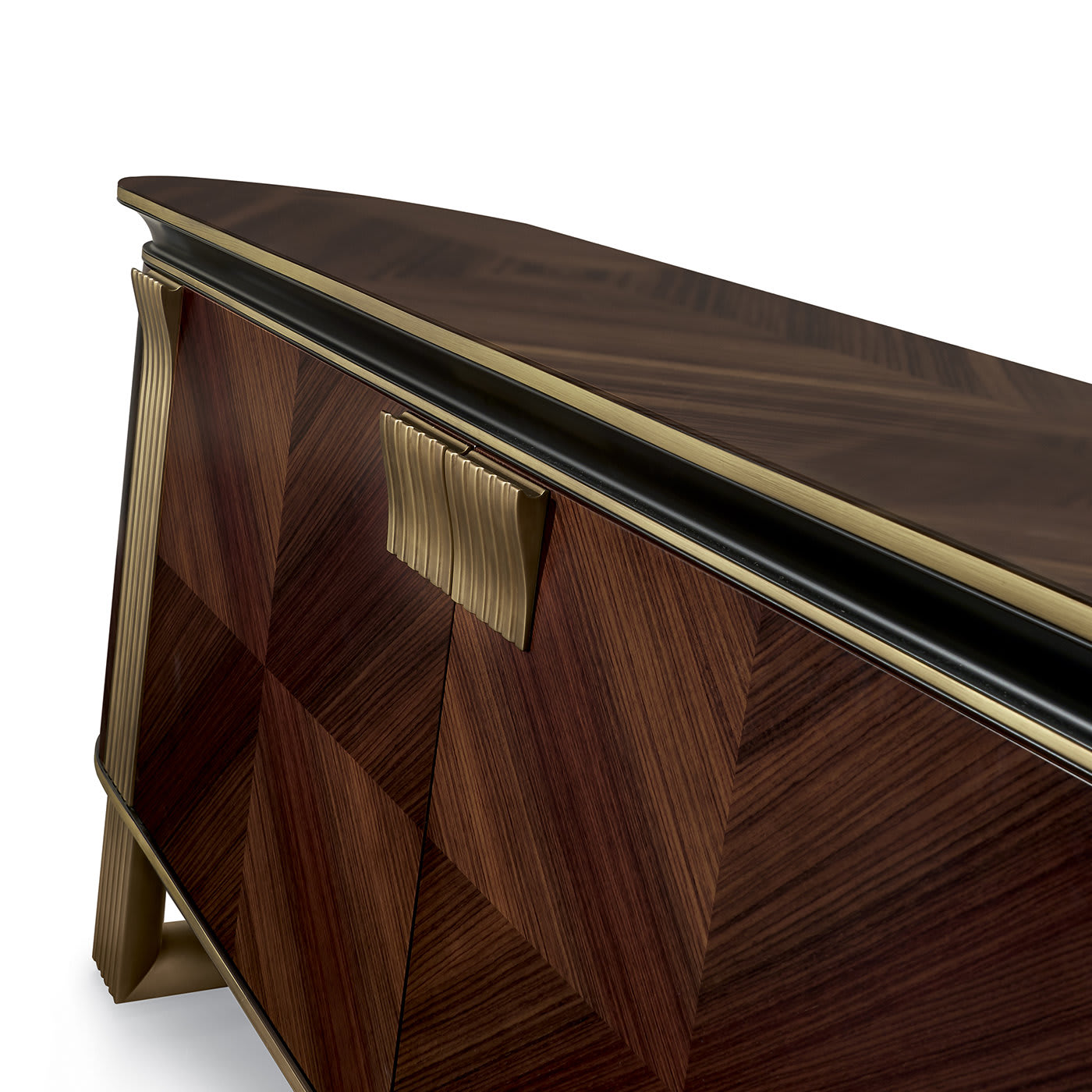 Rosewood Italienisches Sideboard | Konfiguration: Mit Spiegel