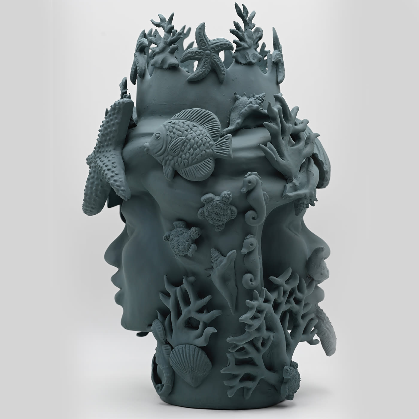Maure‑Kopf Skulptur