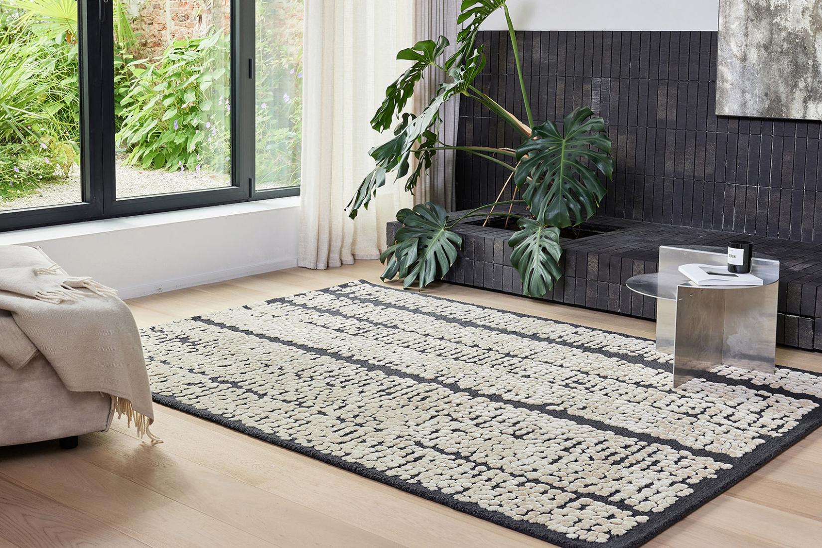 Pad Linen Black Teppich | Größe: 200 x 300 cm
