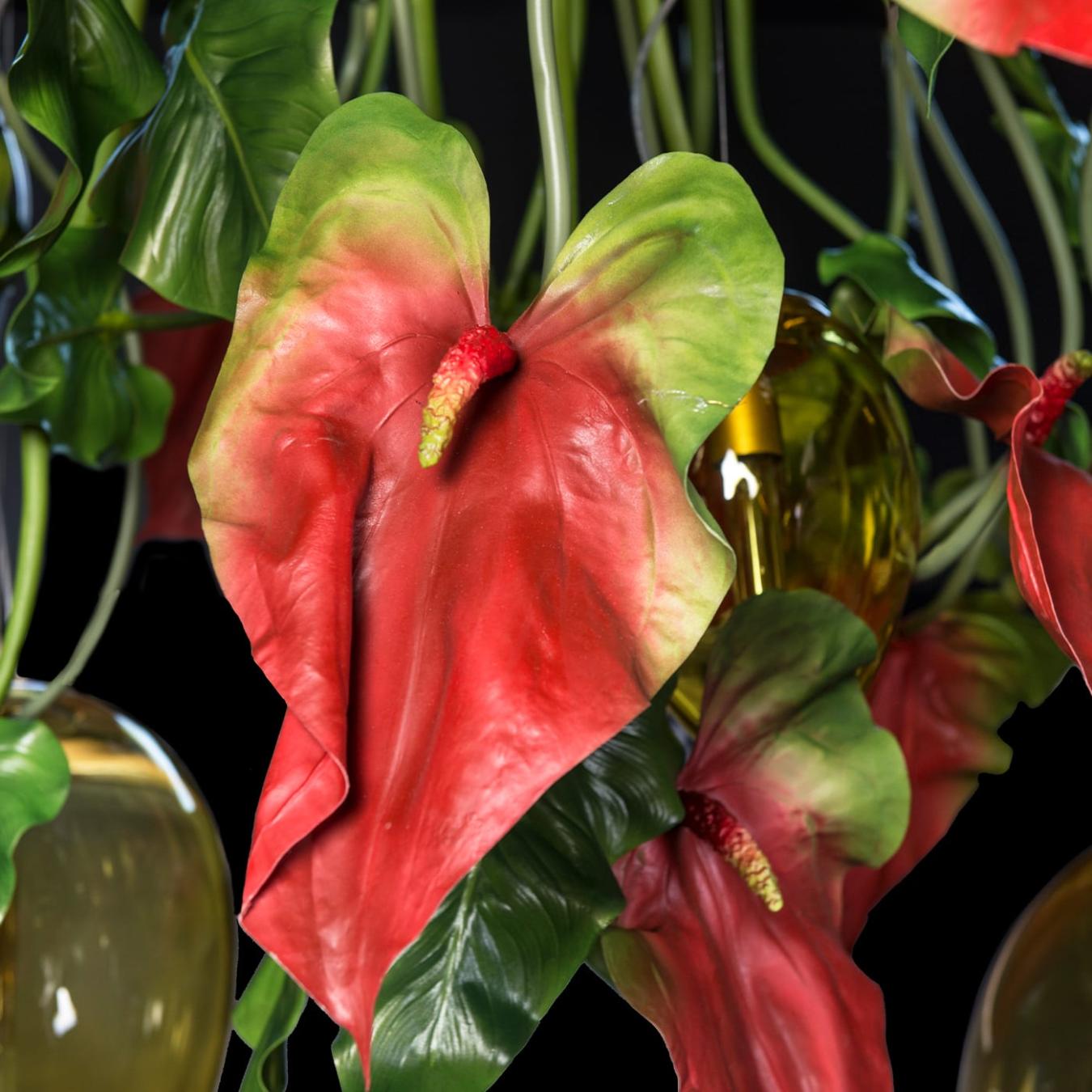 Anthurium Dark Kronleuchter