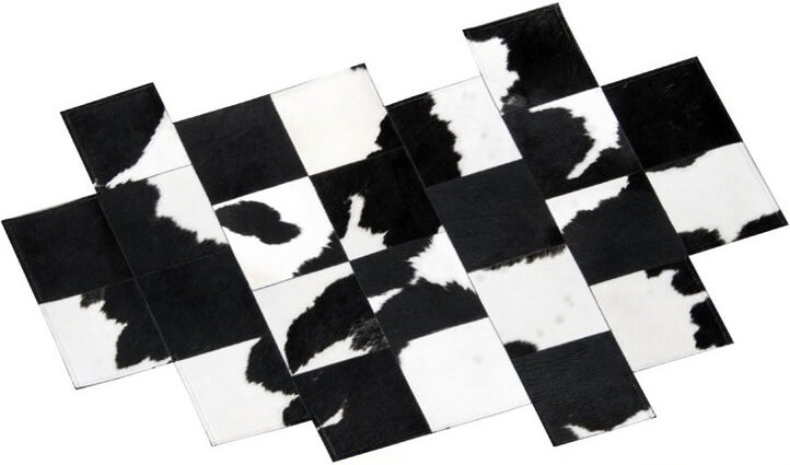 Pixel Black & White Teppich | Größe: 115 × 163 cm