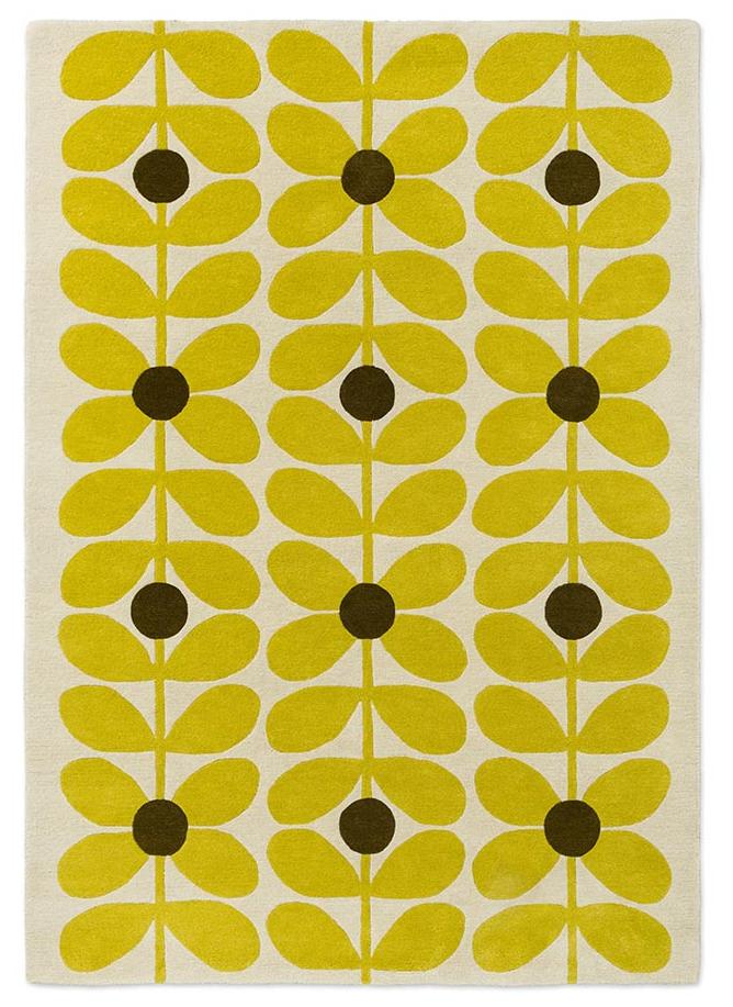 Sixties Stem Yellow Teppich