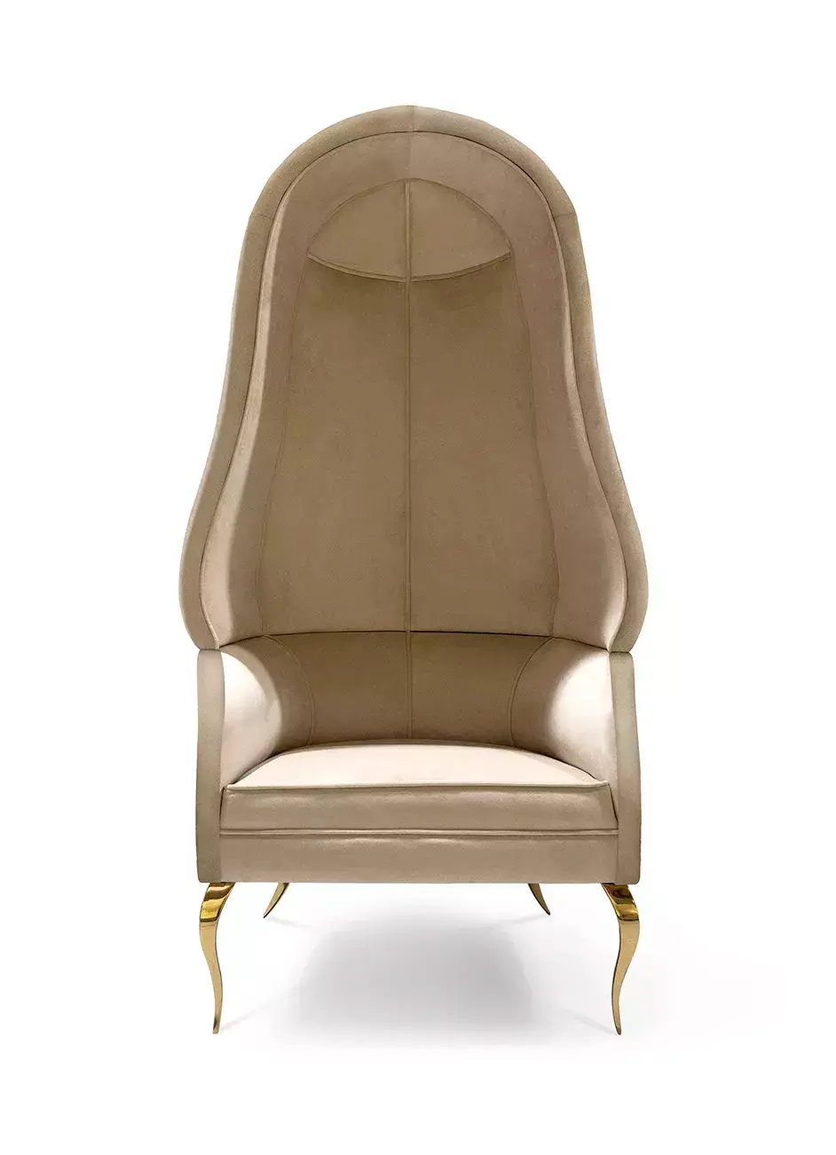 Draperie Liegesessel mit Stofflehne