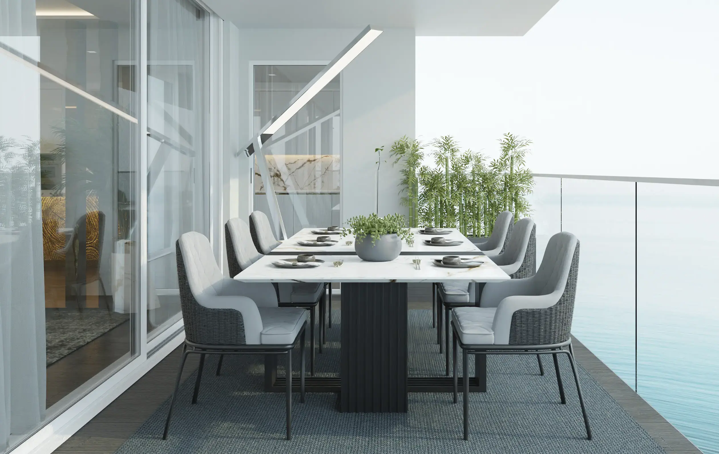 Regal grauer Gartenstuhl - 1