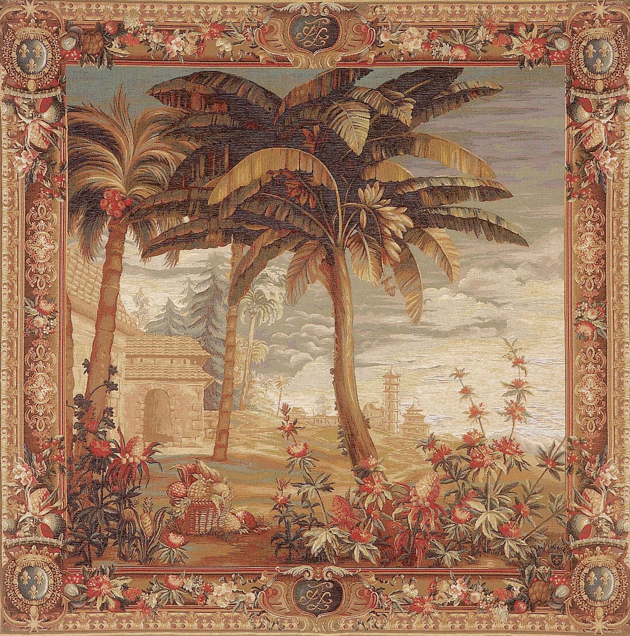 Die Ananasernte – Exotische Landschaft Wandteppich
