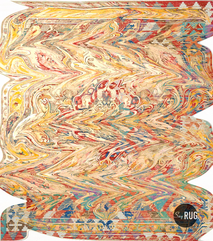 Crazy World №2 Teppich | Größe: 300 x 300 cm