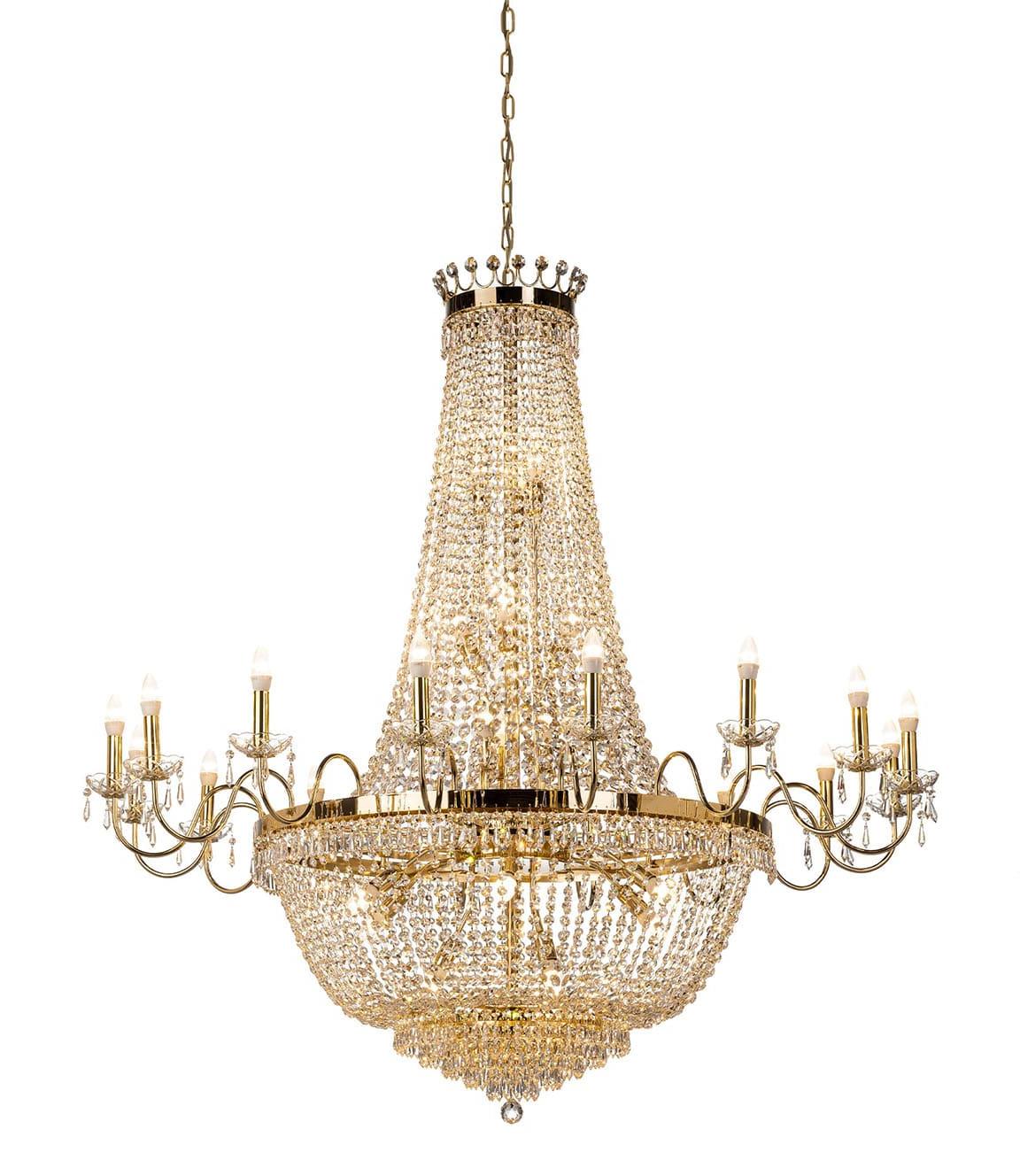 Luxus Kristall-Kronleuchter in Soft Gold