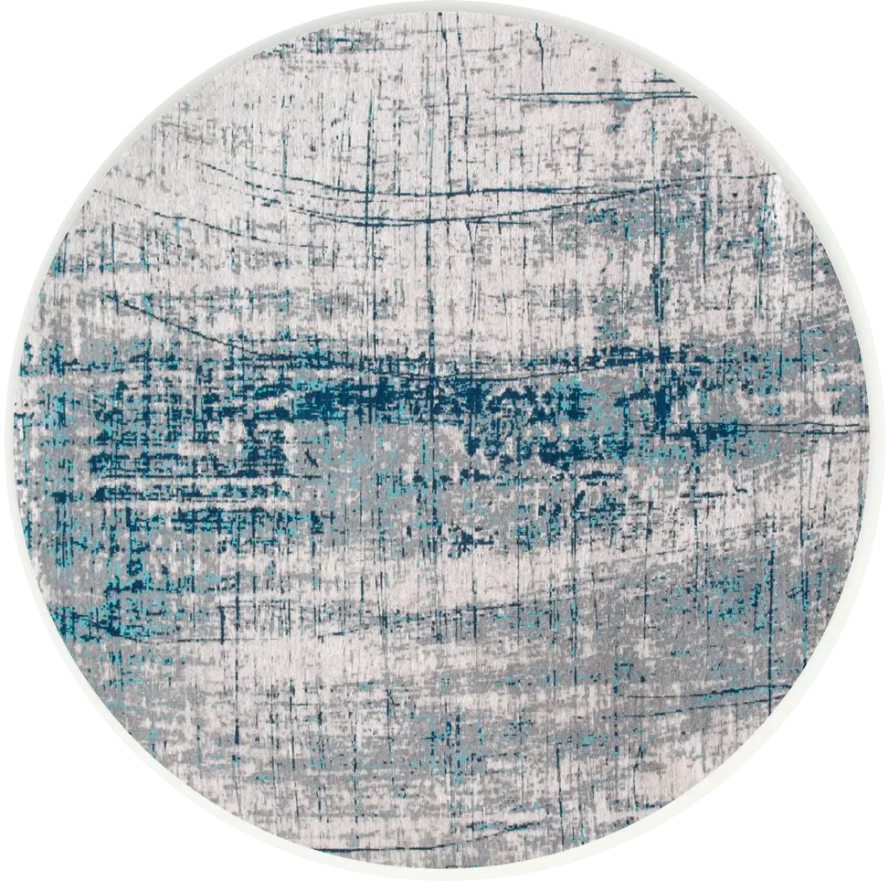 Bronx Azurite 8421 Runder Teppich | Größe: Ø 140 cm