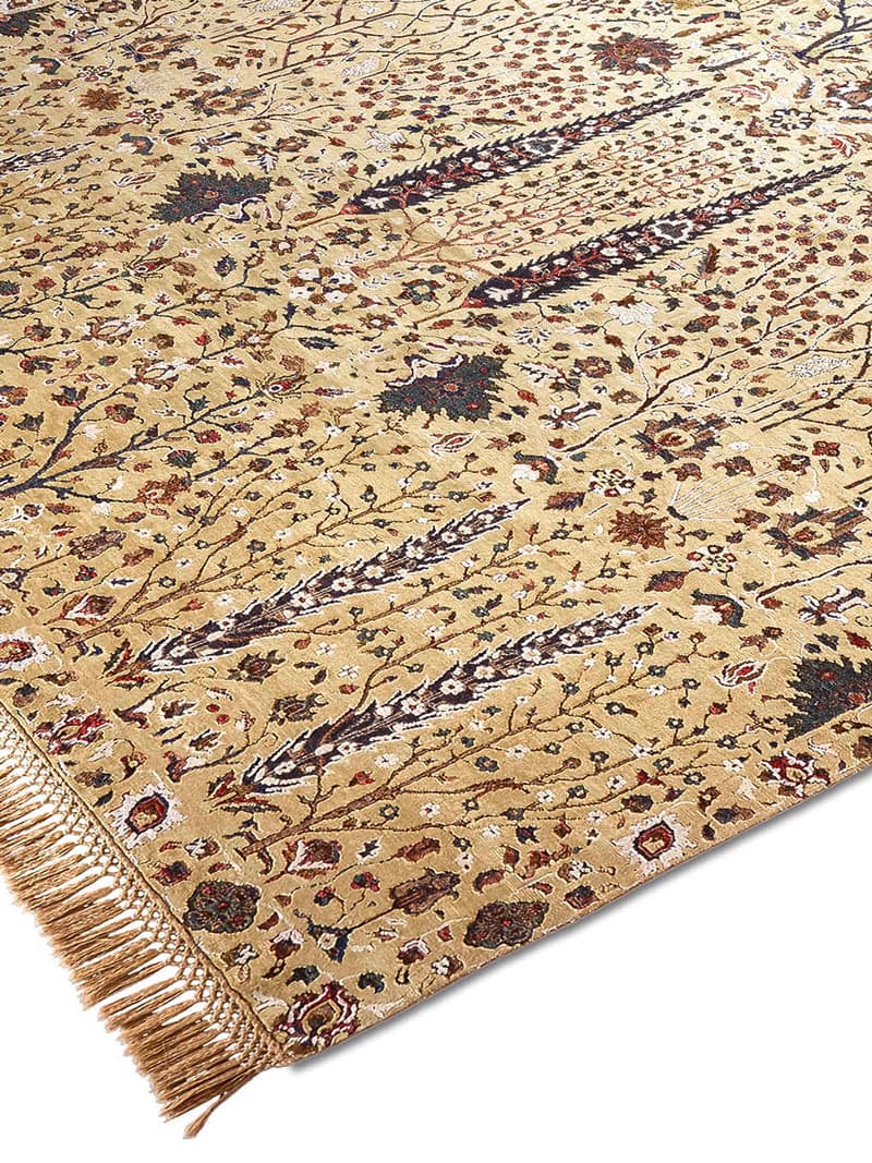 Pine Garden Reverse Original auf Kaiser-Gelb Teppich | Größe: 305 x 427 cm