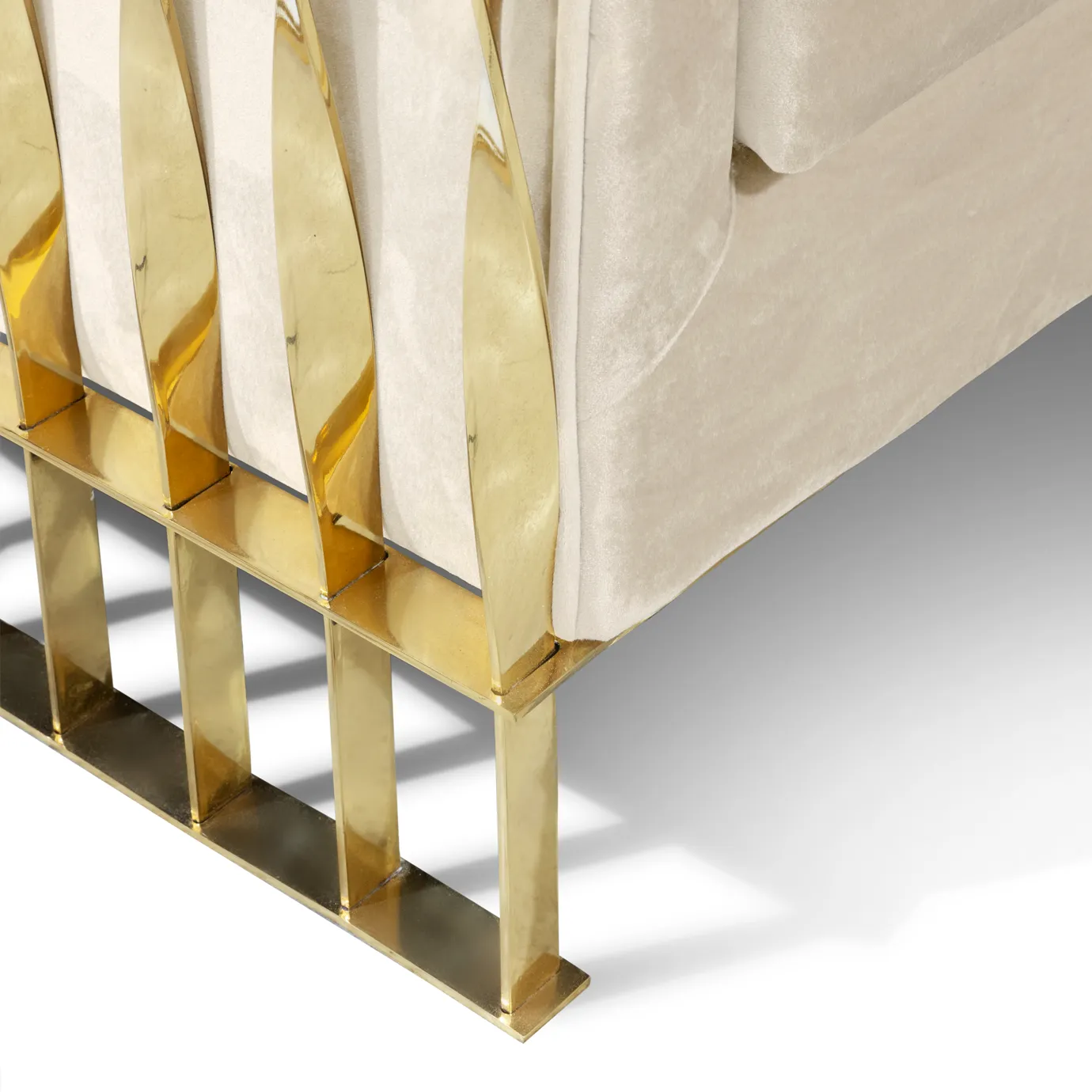 Solene Polierter Messing‑Sessel