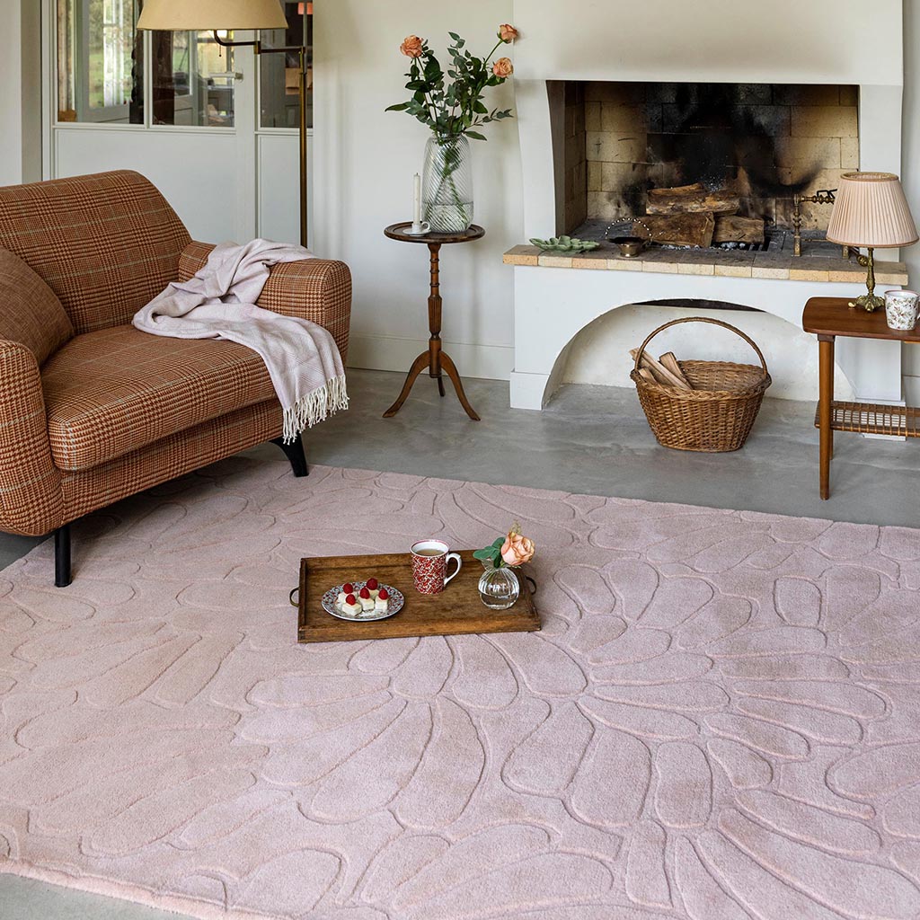 Coleby Petals Chalk Pink Teppich | Größe: 200 x 280 cm