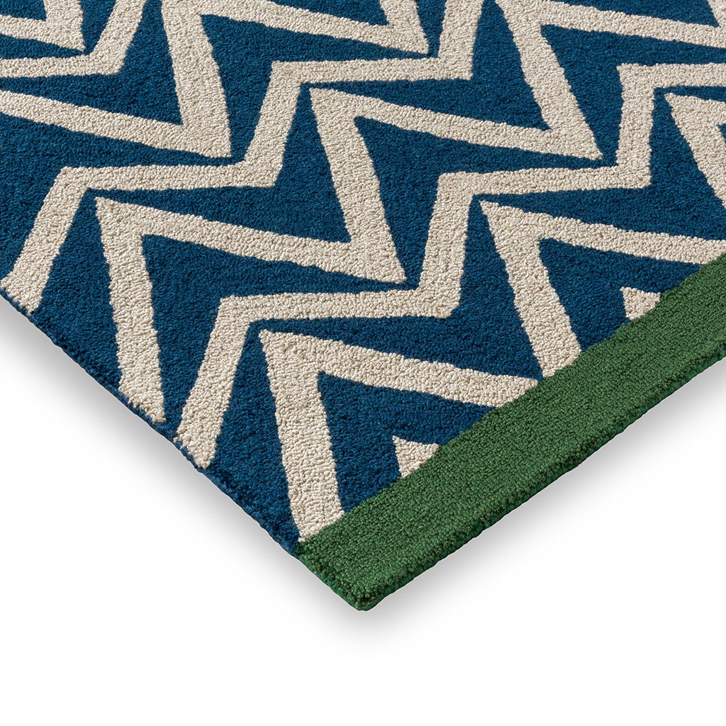 Dhurrie Blue Outdoor-Teppich | Größe: 200 x 280 cm