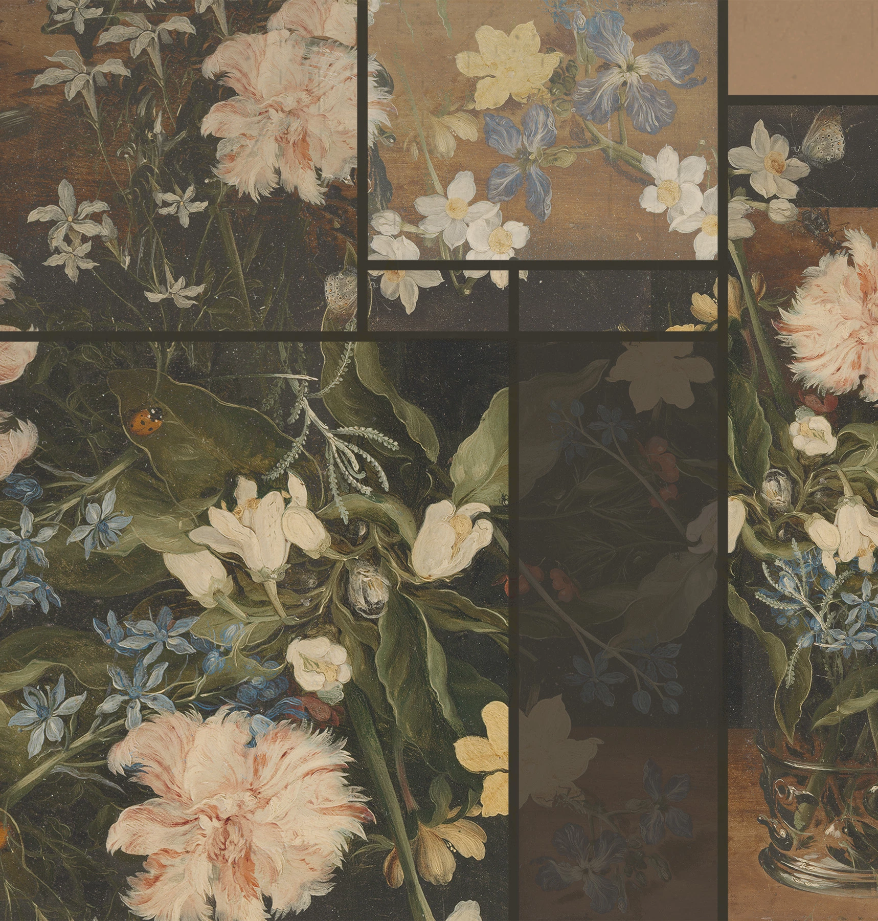 Vintage Flowers Tapete
